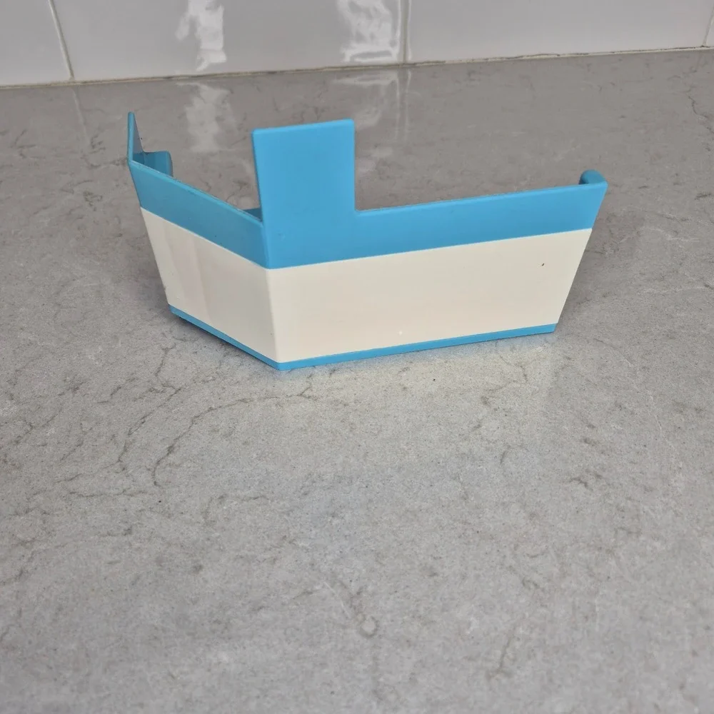 Little Tikes Dollhouse Bathroom‎ Insert Vintage Blue Roof Blue
